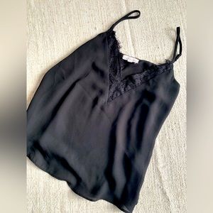 Socialite Women's Size Extra Small Black Lace Trim Camisole Top